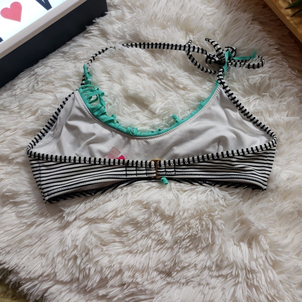 Victorias's Secret Fringe Stripes Bikini Top D10 - Picture 3 of 7